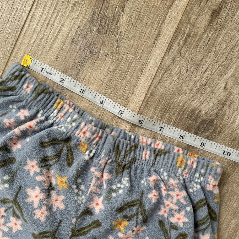 Carter’s Girl Warm Floral Kids Pajamas in Blue and Pink Size 8